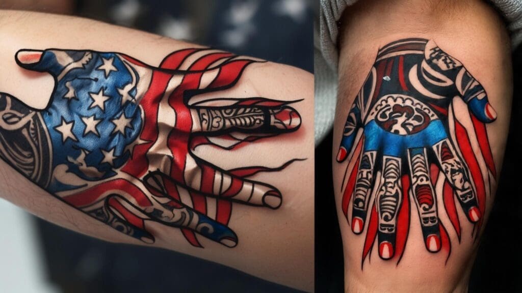 american traditional hand tattoo