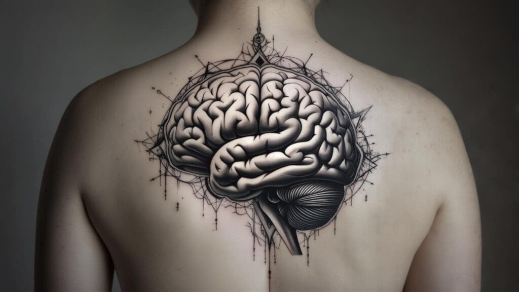 brain tattoo