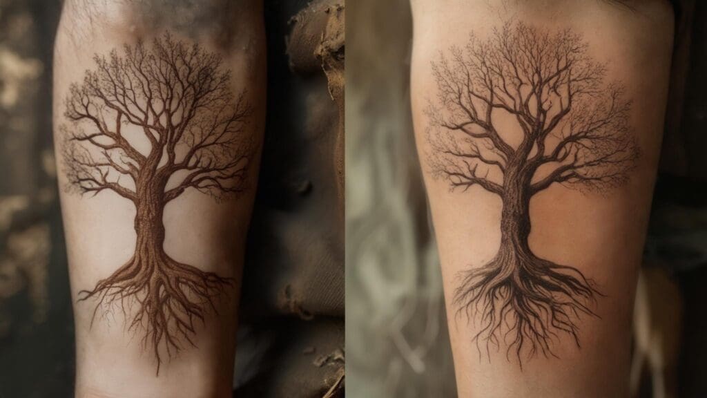 brown tattoo