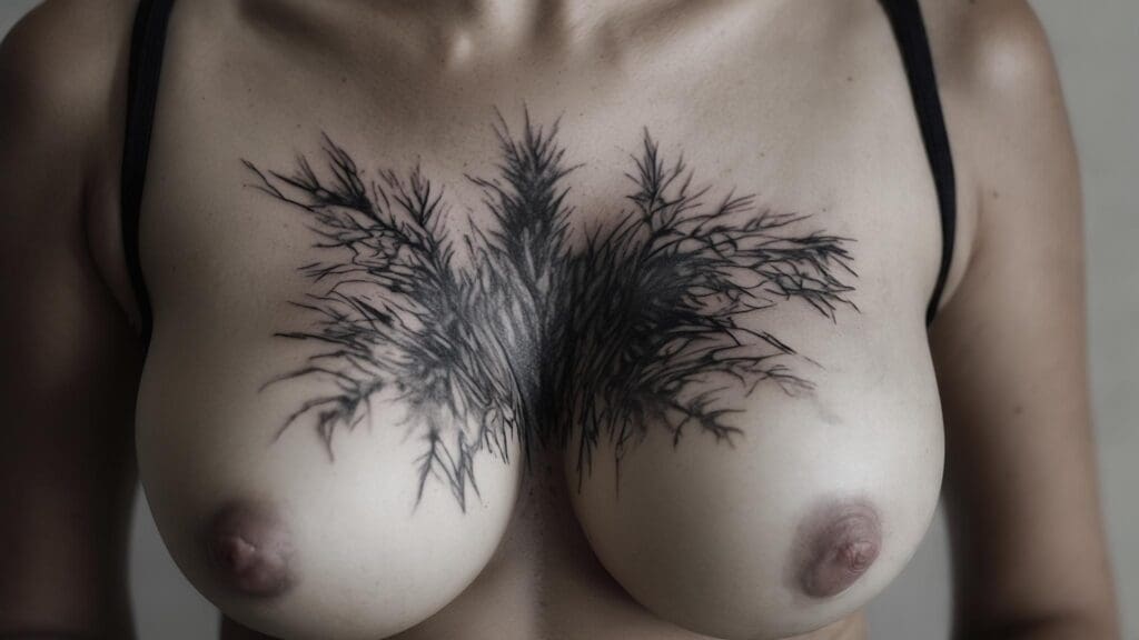 under breast tattoo